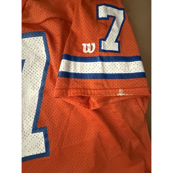 Denver Broncos John Elway Vintage #7 NFL Wilson Jersey USA Made Adult XL 1980s - Picture 9 of 12